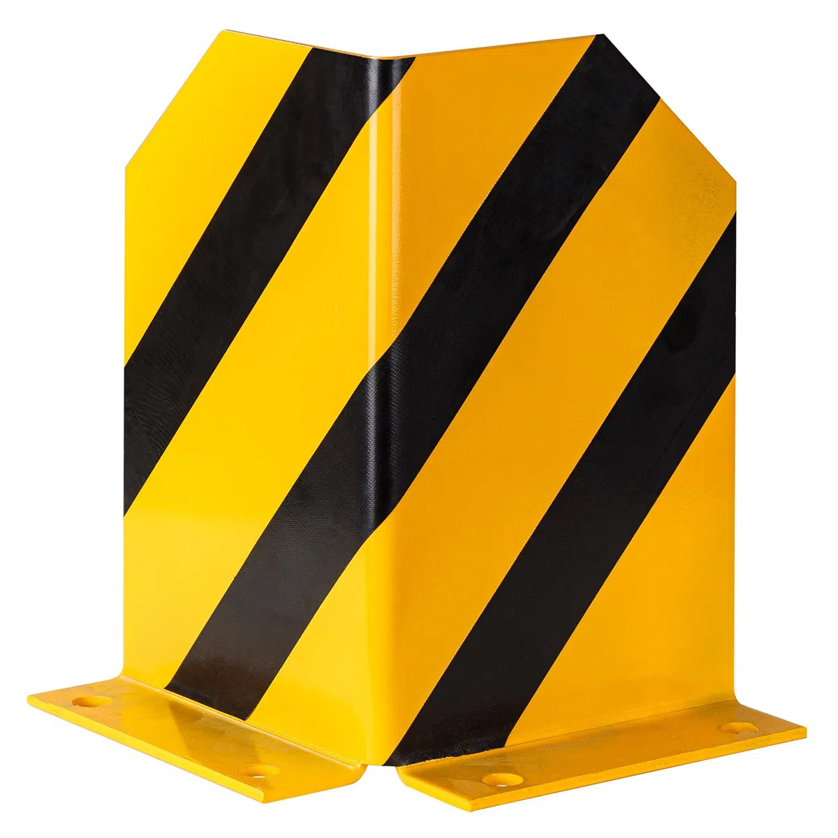 DEMA Anfahrschutz für Regale 18x18x30 cm, Metall Kantenschutz Rammschutz Aufprallschutz mit Bodenbefestigung, Gelb-Schwarz