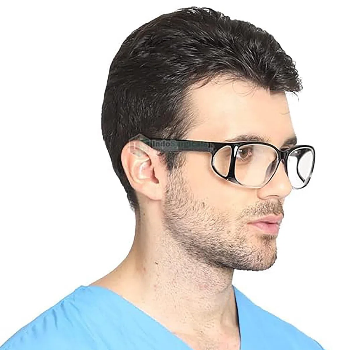 RöNtgen-Bleibrille (0,5/0,75mmpb), Mit Seitenschutz, Leichte Labor-Dental-Schutzbrille, Mit Aufbewahrungsbox + Reinigungstuch + Brillenband, Zum Schutz Der Augen 0.5mmpb