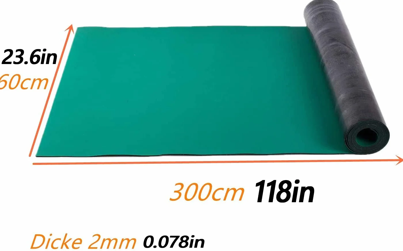 Lötmatte 300 x 60cm Lötunterlage, Antistatische Matten ESD Matte und Hochtemperatursafe Gummimatten, Groß Lötmatte Werkstatt Arbeitsunterlage, Soldering Mat Werkbank Unterlage