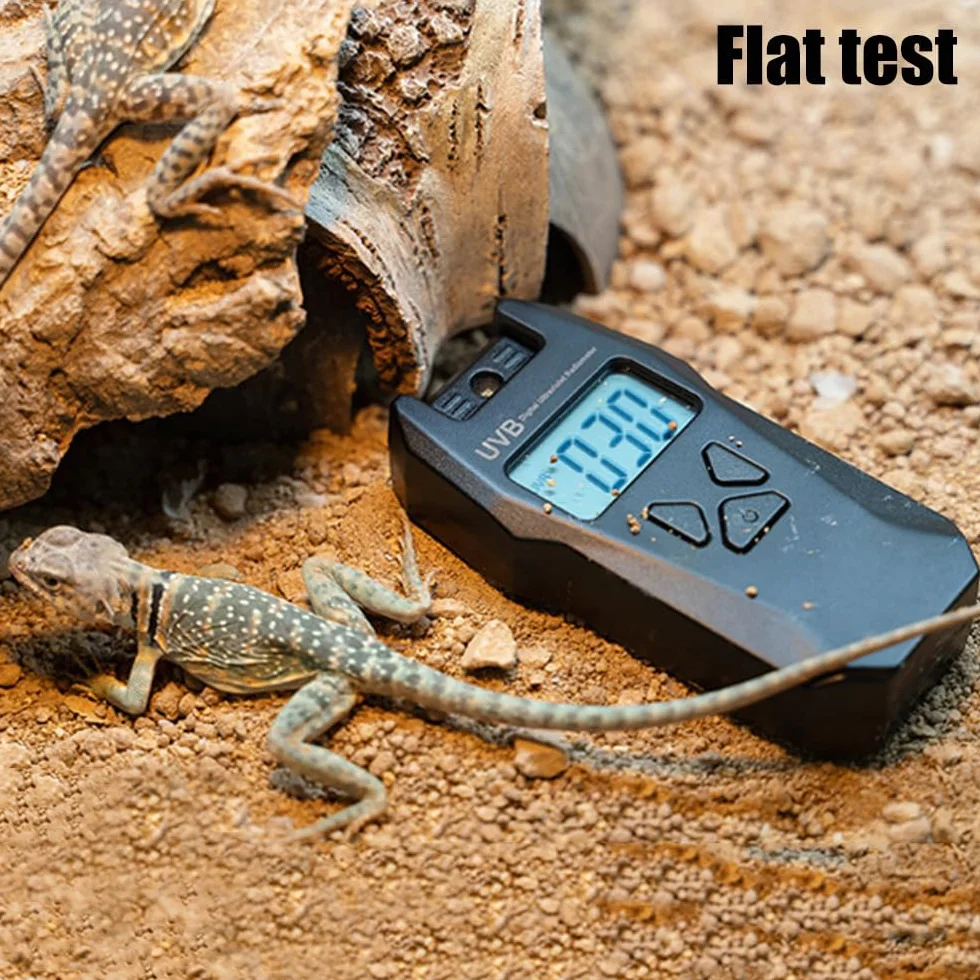 UV Index Messgerät, UVB/UVI/UVA Handlampenmessgerät für Reptilien, Lichttester mit Datenaufzeichnungsfunktion zur Messung von 240 Nm-370 Nm