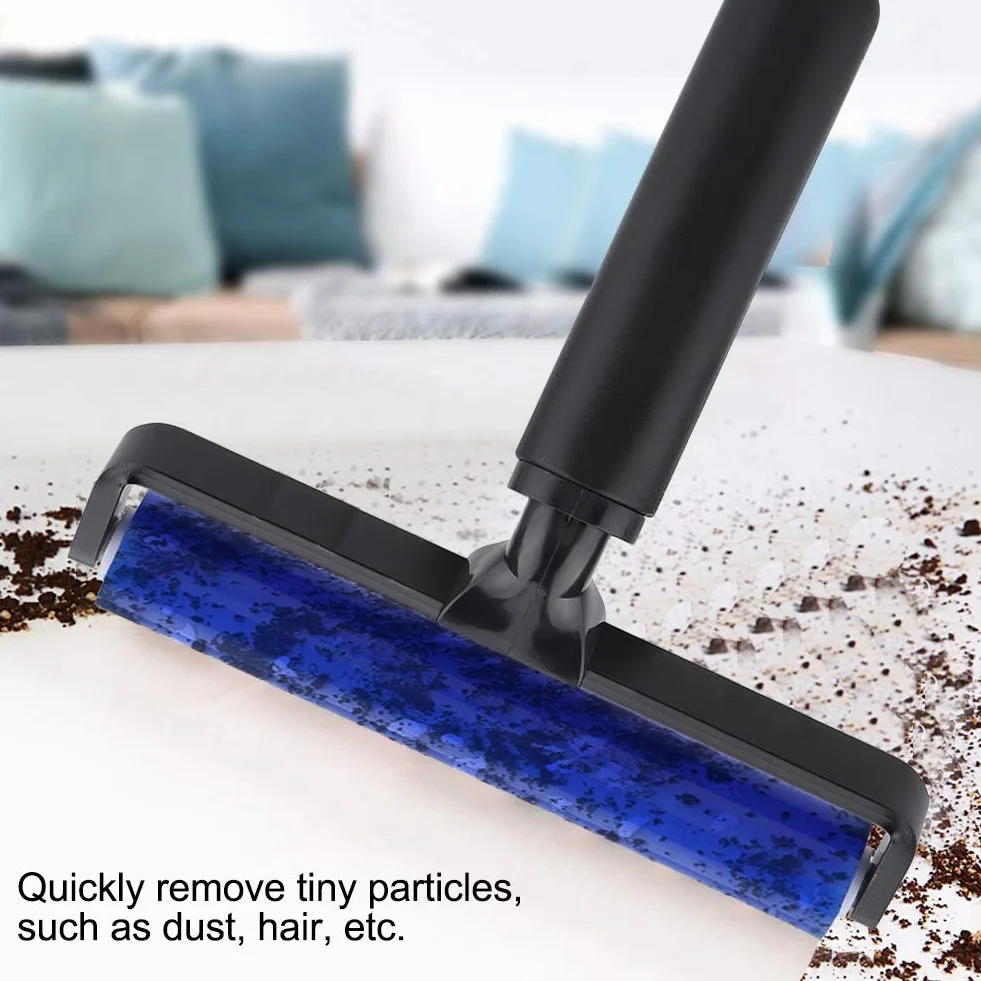 Staubentfernungswalze Sticky Silicone Antistatische Bürste Manuelles Reinigungswerkzeug für Staub Tierhaar Kleidung Teppichmöbel(12 inch)