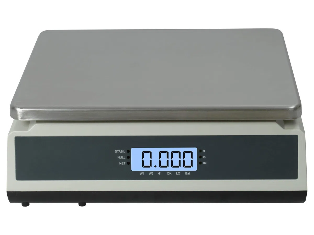 Geeichte Kontrollwaage WKA PRK mit Akku Ladenwaage (Max 1,5/3 kg - Teilung 0,5/1 g) Honigwaage Teewaage Imkerwaage