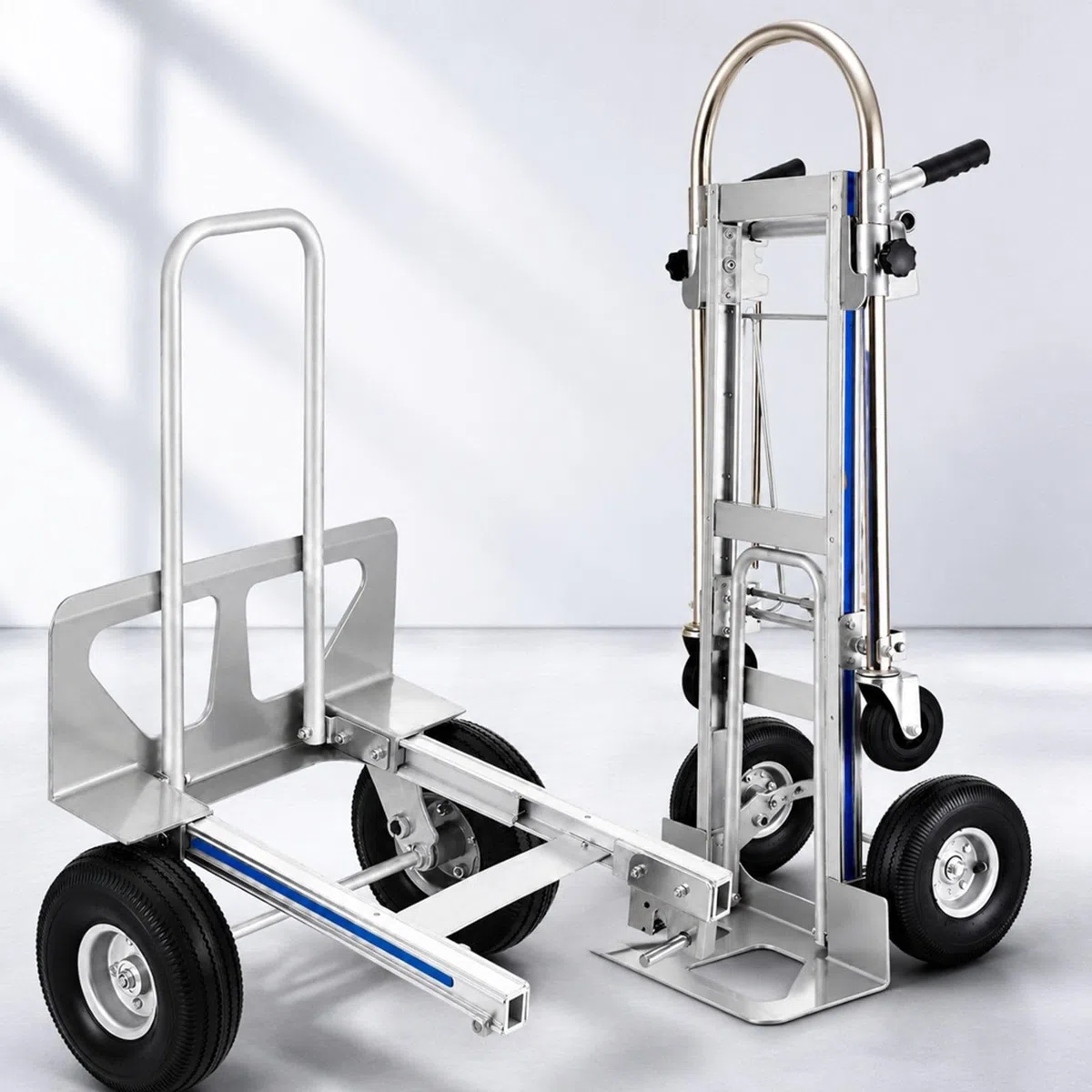 Klappbare Aluminium-Transportkarre mit Treppenrutsche und Kunststoffrädern |