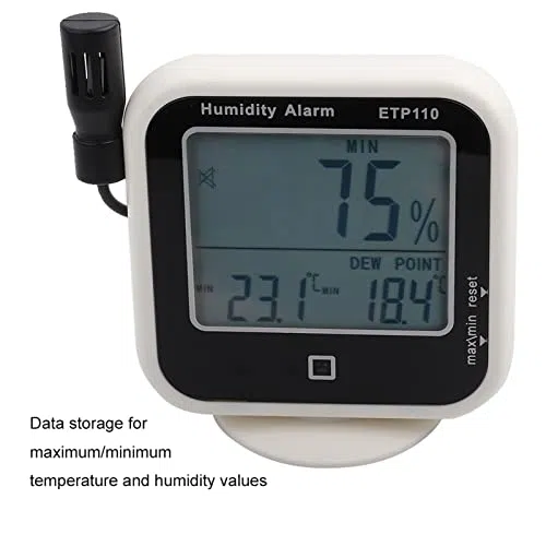 Taupunktmessgerät, Digitales Hygrometer mit Thermometer, Luftfeuchtigkeitsmesser für Heimlabor, Infrarot-Temperaturmessung, Präzisions-Messgerät für Feuchtigkeit und Temperatur