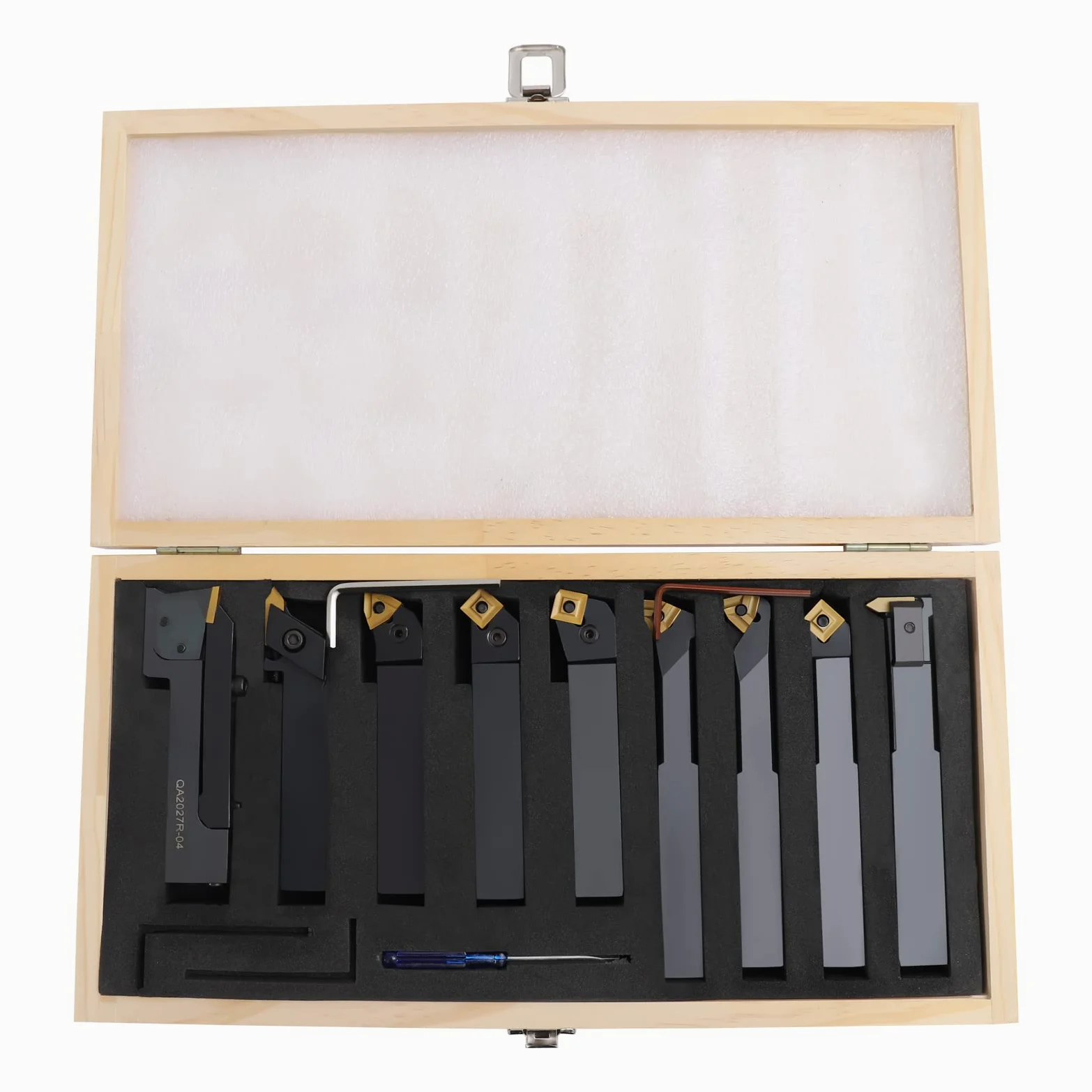 Drehmaschine Hartmetall Drehwerkzeuge 20mm Schaft Drehbank Set Bohrstange Drehwerkzeughalter Kit, 9-teiliges Drehwerkzeug-Set