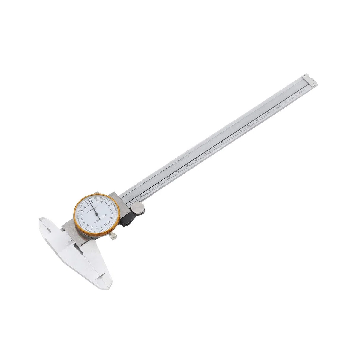 KATSU Uhrmessschieber 200mm 8" Zifferblatt Messschieber Edelstahl hochpräziser stoßfester und abschließbarer Kopf 4-Wege-Messmikrometer 401231