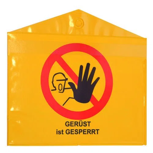 Gerüstschildtasche "Gerüst gesperrt" Gerüsttasche