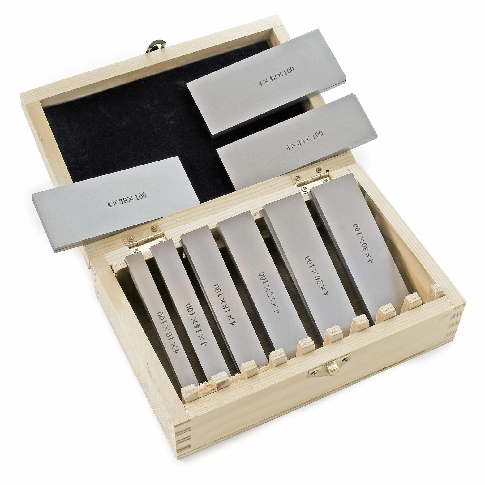 Wiltec Parallelunterlagen Set 18-teilig 100mm, 9 Paar Schraubstockunterlage aus Werkzeugstahl, Fräsunterlagen, Unterlegleisten