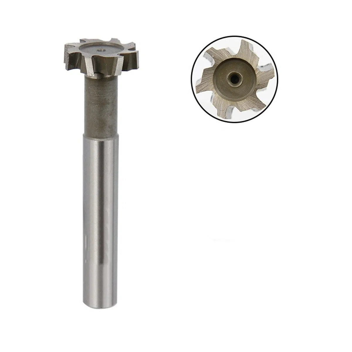 1 Stück T-Nutfräser, Schaftfräser, 10, 12, 16, 20, 30, 32 mm, Schlitzfräser, HSS-Schaftfräser for Schneiden von Aluminiumlegierungen, Holz, Wolframstahl, 4-Flöten-Fräser