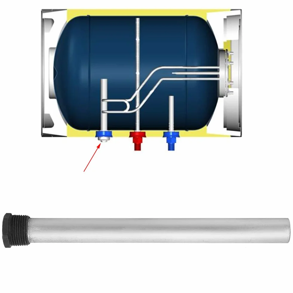 1 Stück Anti-Korrosions-Wasser-Opferanode, Magnesium-Anodenheizung, Magnesiumlegierungs-Anodenstange 232767 Npt3/4 * 21 * 235 Mm