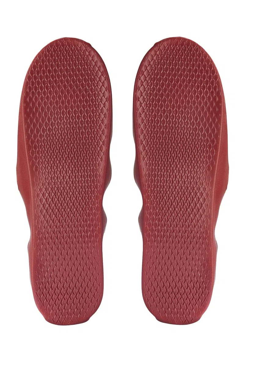 Überziehschuh Größen 46-48 - weiß - mit rutschfester Nitrilsohle rot (Überschuh rot mit Gummisohle) - waschbarer Überschuh