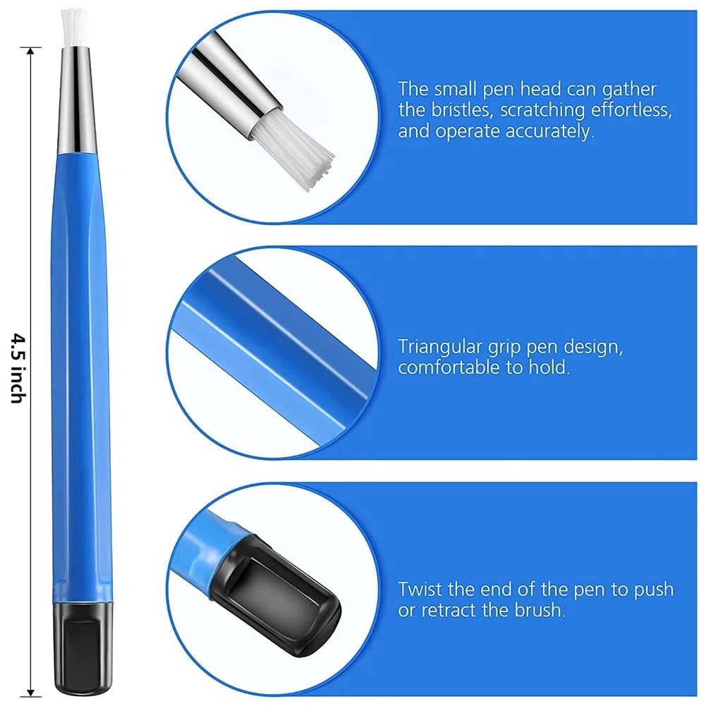 4 Teile/SäTze Rostentfernung Pinsel Stift Glasfaser/Messing/Stahl/Nylon Pinsel Stift Form Uhrenteile Polieren Reinigungswerkzeug
