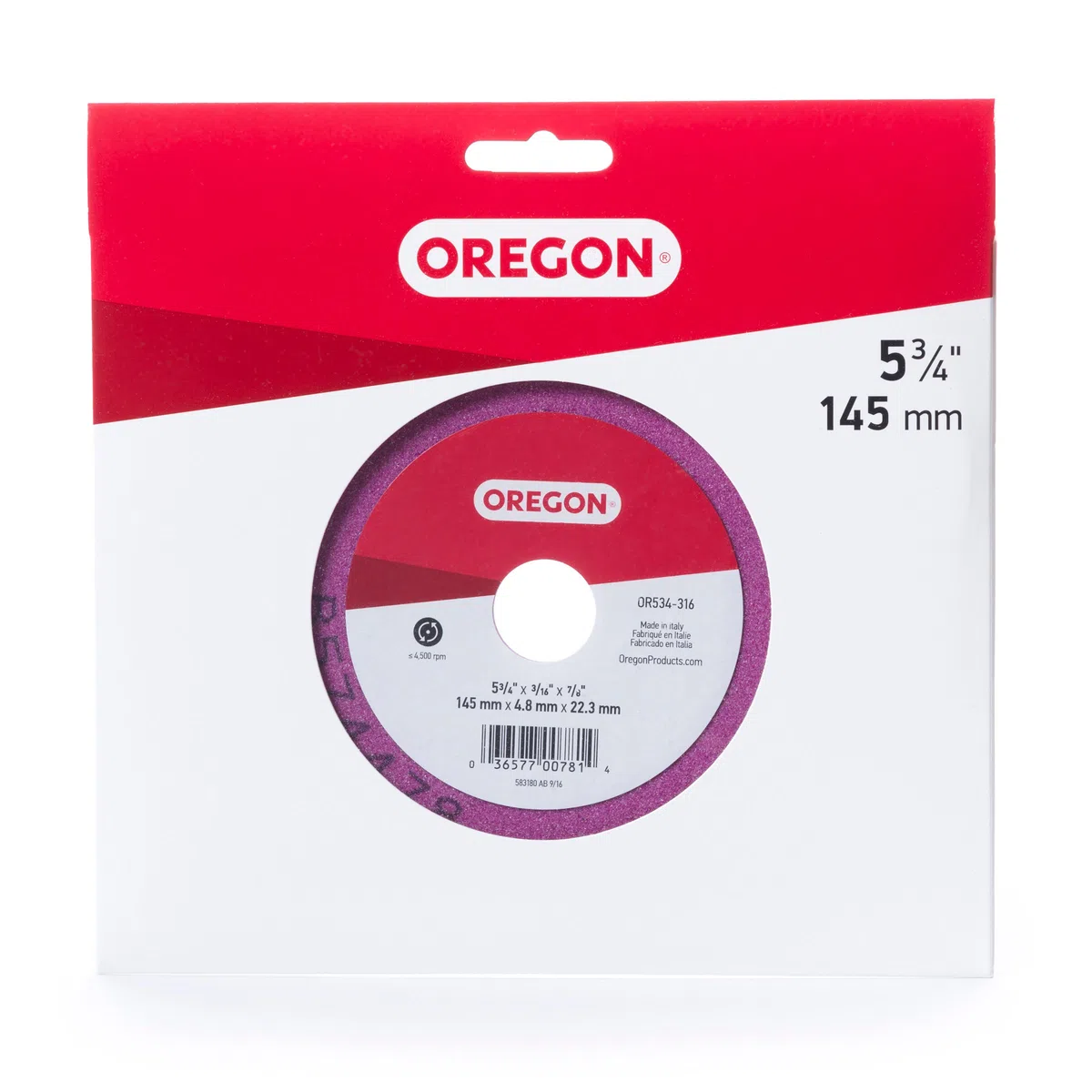 Oregon OR534-316A Schleifscheibe, 14 x 1,9 cm