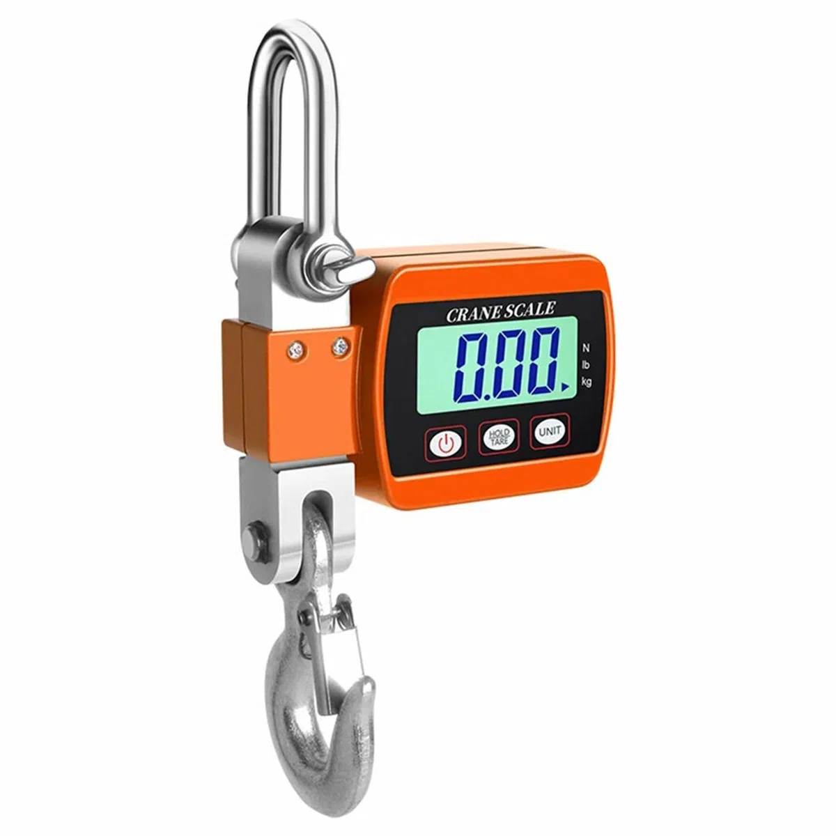 Idota Kranwaage 500KG Hängewaage Digital LCD Waage Wildwaage Angeln Wharf-Wiegen（Orange）