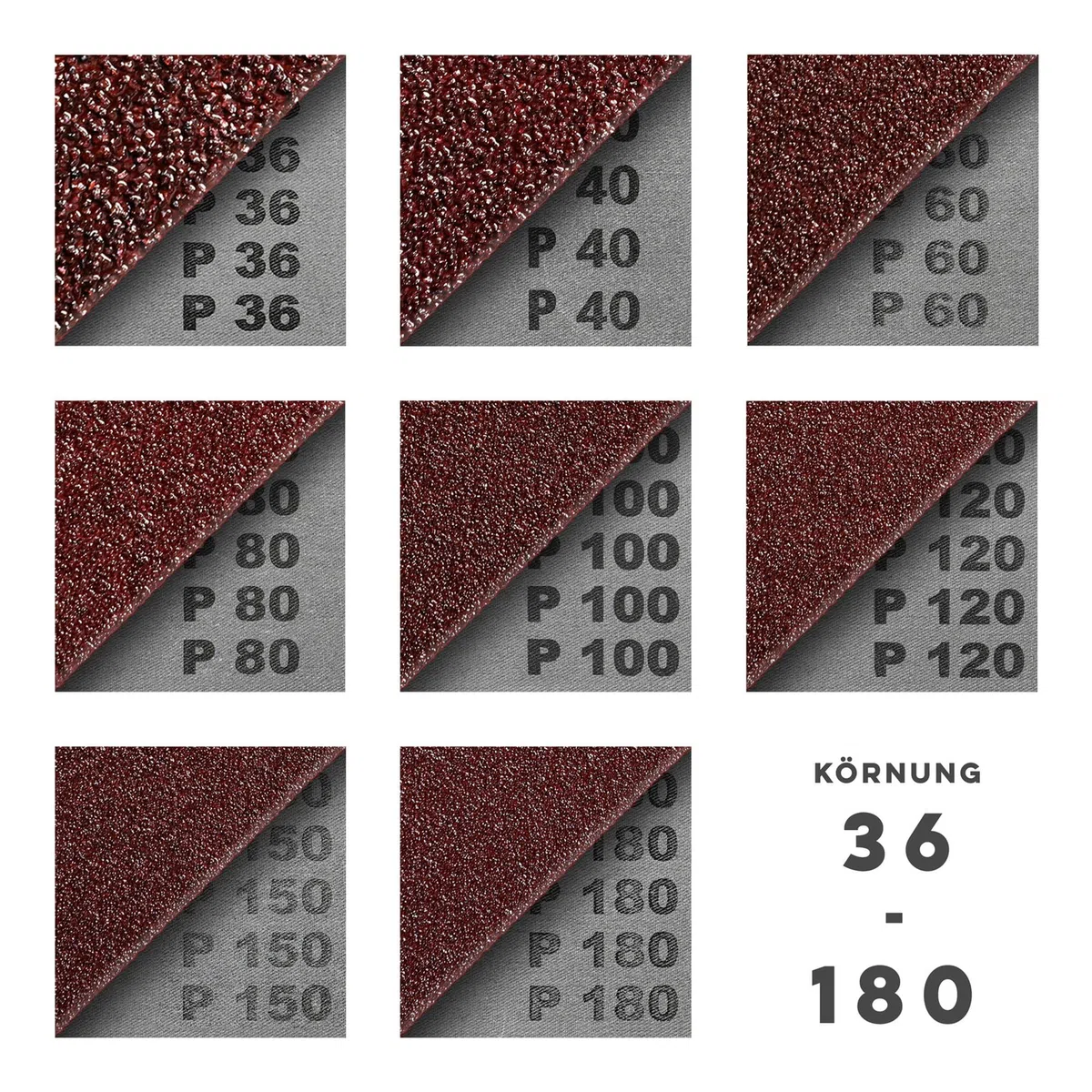 LS 307 X Schleifband | 180 x 1550 mm | 5-teiliges Premium-Set | je ein Band in Korn P60, P80, P100, P120, P180