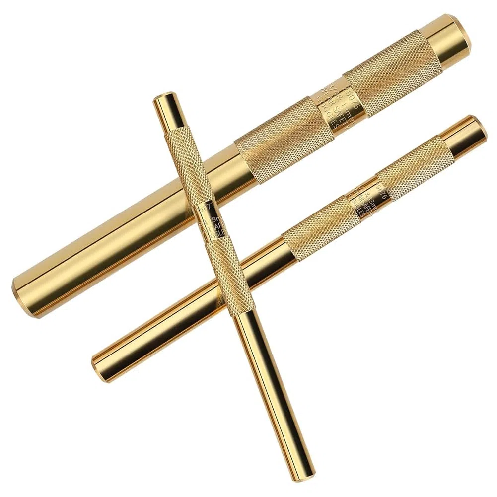 3-Tlg. 61360 Rändel-Durchschlagstanzer-Satz Aus Messing, Handwerkzeug-Durchschlagswerkzeuge 25077 3/4 25076 1/2 25075 3/8 Durchschlagstanzer