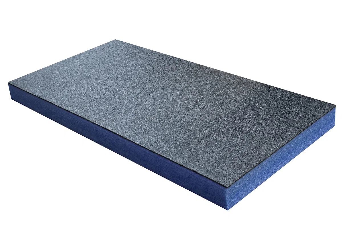 Shadow Foam Medium Schaumstoffplatte für Werkzeugkasten-Organisation – 1000 x 500 mm – Schneiden und Abziehen Schaumstoff für Werkzeugkästen und Werkzeugaufbewahrungssysteme – Blau (70 mm Stärke)