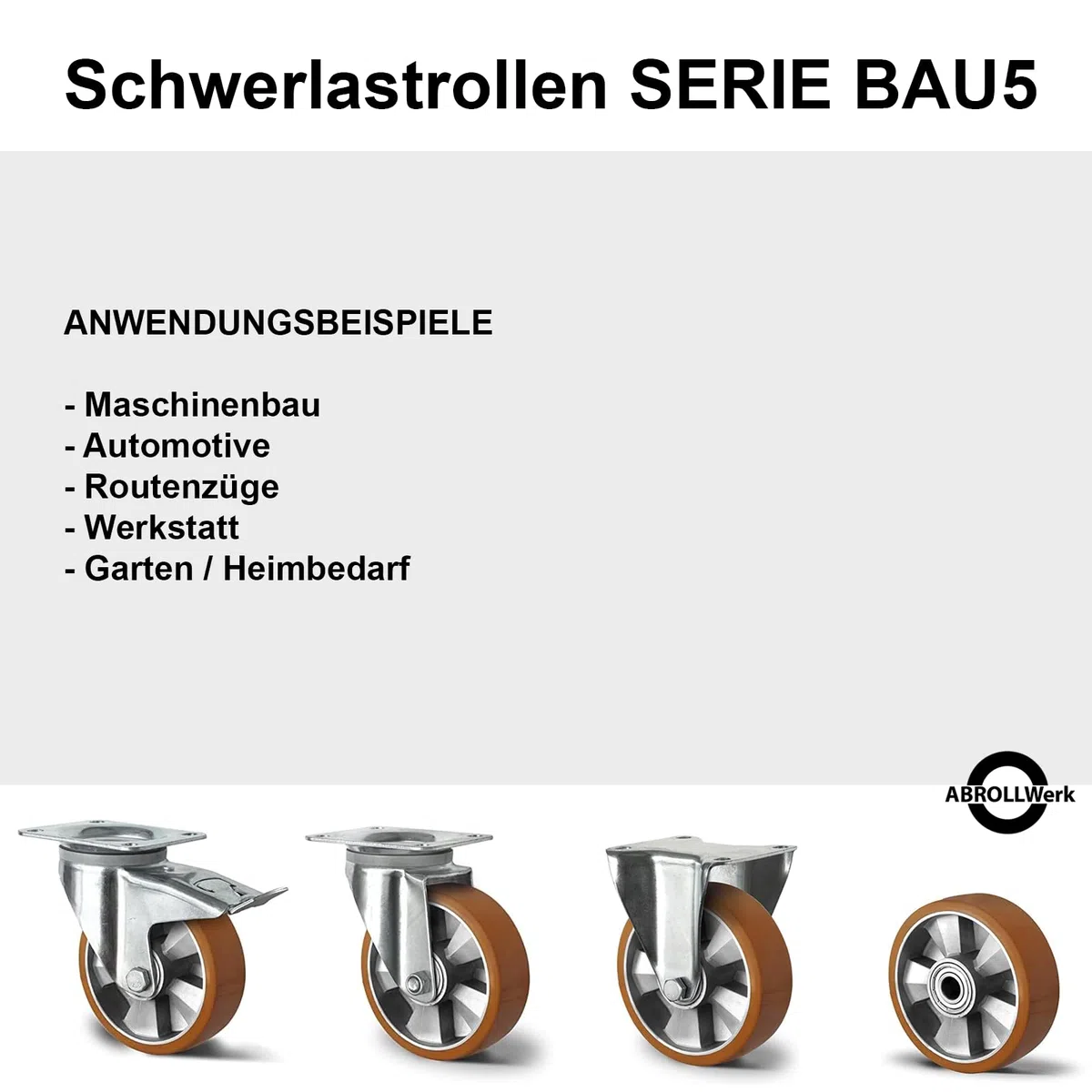 Schwerlast Einbaurad 200 x 50 mm – 800 kg Traglast – Aluminiumfelge & Polyurethan Lauffläche – Doppelkugellager – Ersatzrad für Industrie & Transport – Rad 200x50 mm
