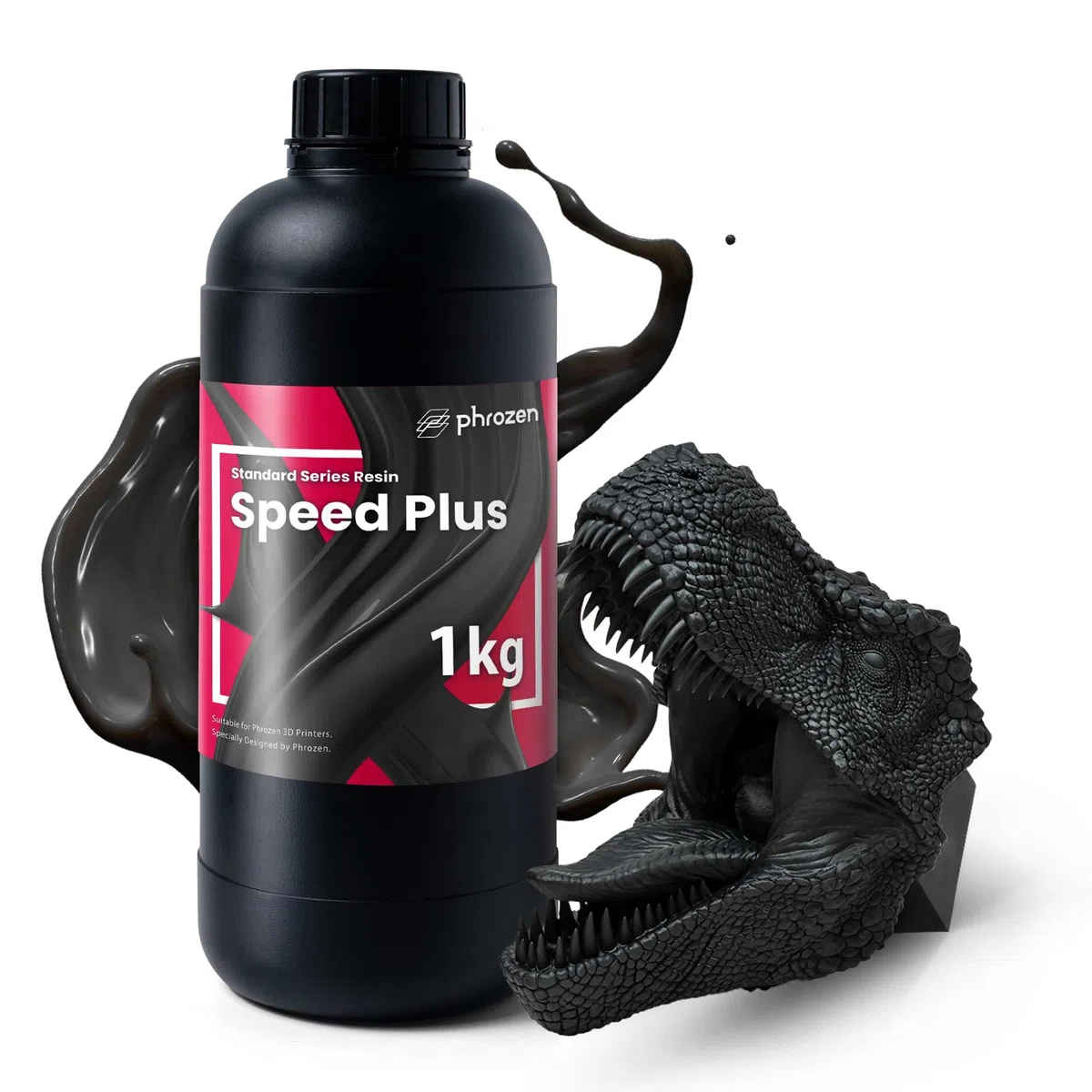 Phrozen Speed Plus Resin |Rapid Resin mit Hohe Präzision | 405nm Standard Photopolymer Druck Harz | 3D Drucker Resin für SLA/DLP/LCD 3D Printer - Schwarz (1kg)