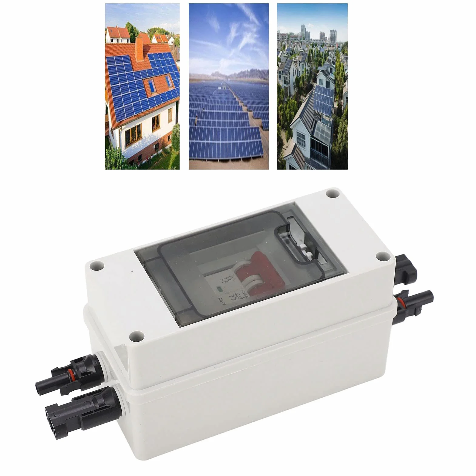 IP65 Wasserdichter 500-V-Solar-Photovoltaik-DC-Trennschalter-Kombikasten mit Donnerschutz für Innen-Außensysteme (32A)